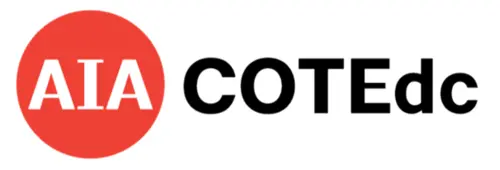 AIA circle logo next to text reading "COTEdc"